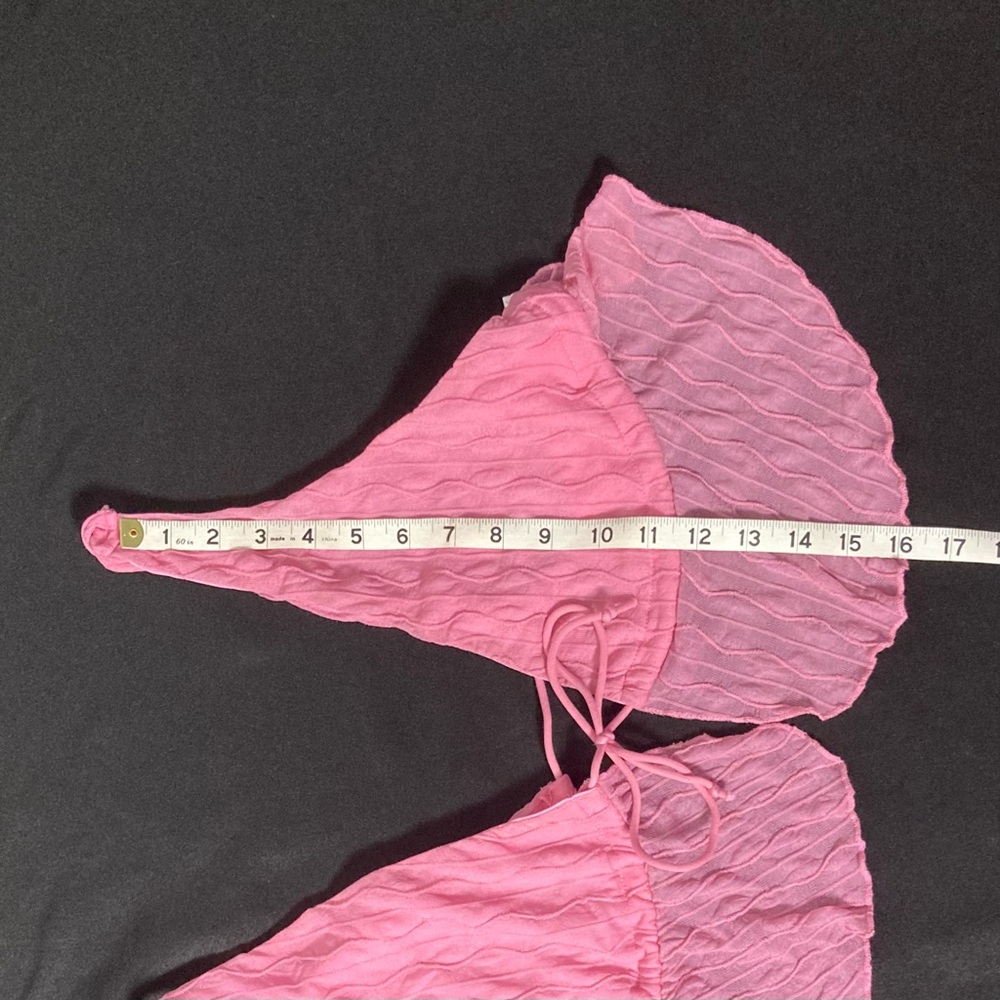 ⭐️ SHEIN Icon Pink Adjustable Tie Cropped Tank Top Size Large - Picture 8 of 9